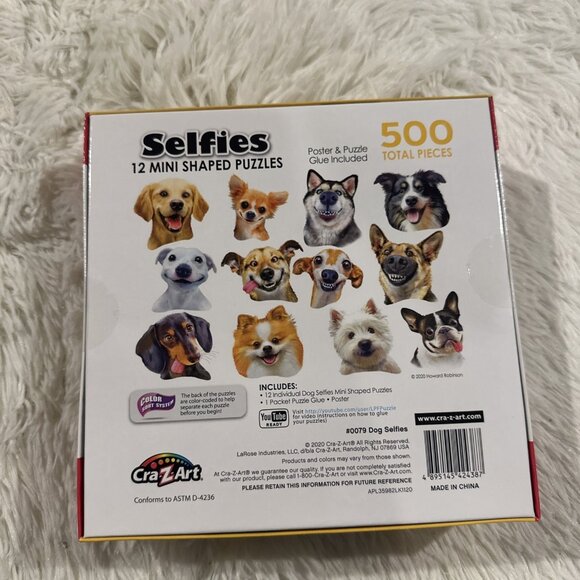 Cra-Z-Art Howard Robinson 12 Individual Pup Selfies Mini Shaped Puzzles Poster - Picture 2 of 3